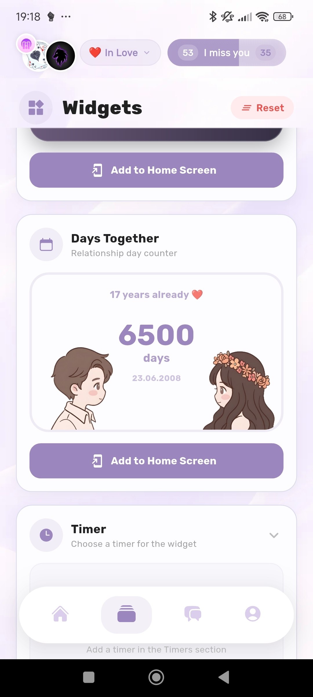 Togetherly widgets screenshot